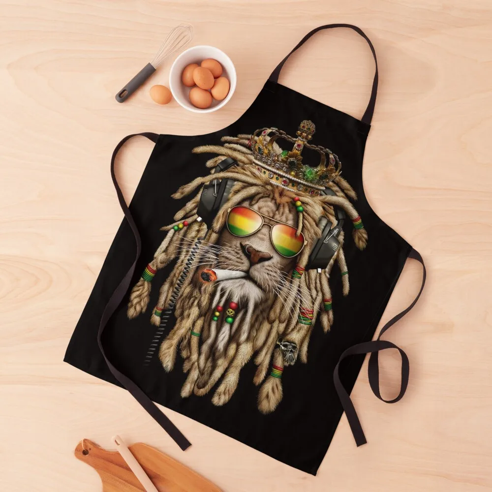 

Rastafarian clothing and Reggae apparel with Reggae Lion Apron painters Kitchen And Household Goods kitchen item Dress Apron