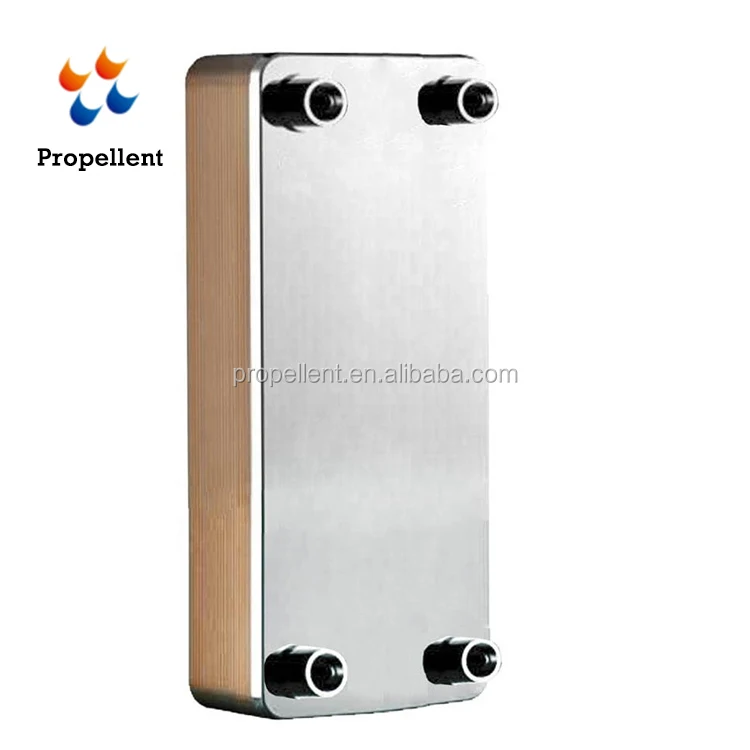 Refrigerant R22, R404A, R410A Condenser Central Heating Copper Brazed Plate Heat Exchanger