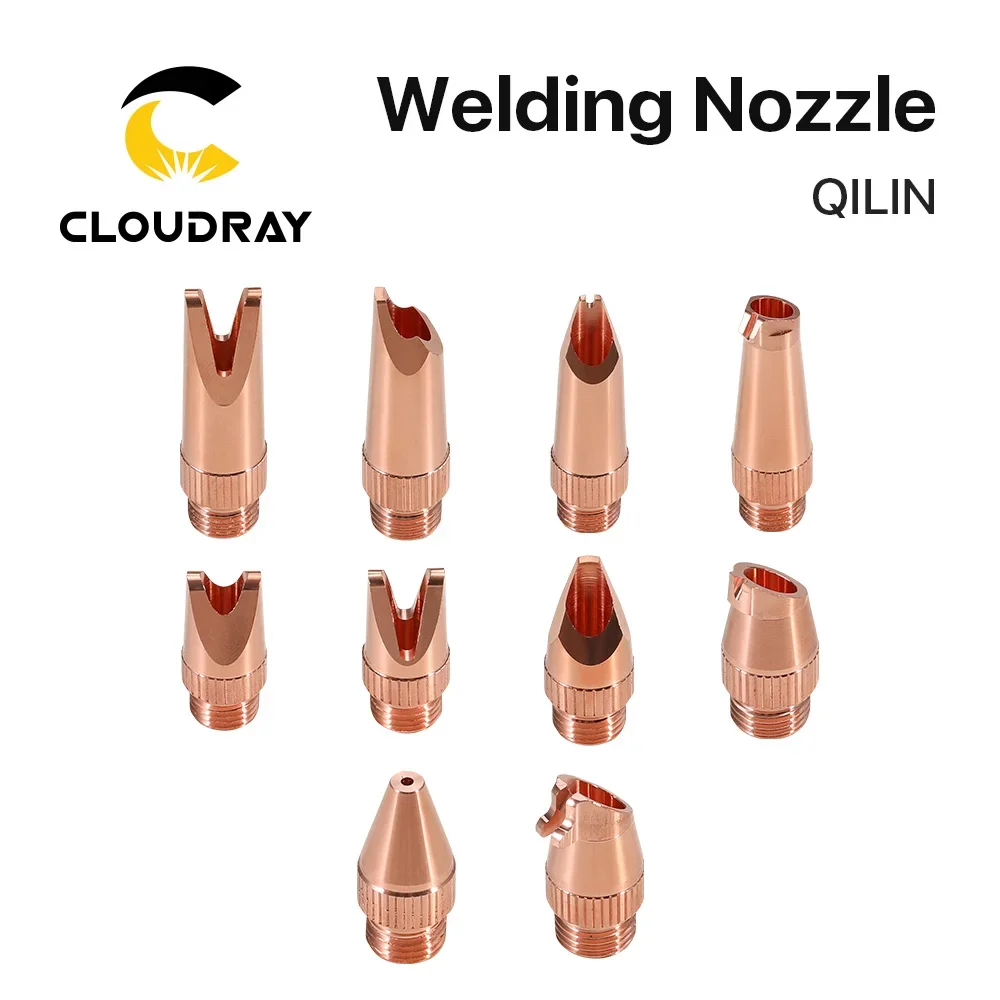 

Clouday 10Pcs QILIN Laser Welding Nozzle M10 Thread Diameter 11.8mm Hand-held Copper Welding Nozzles for Laser Welding Machine