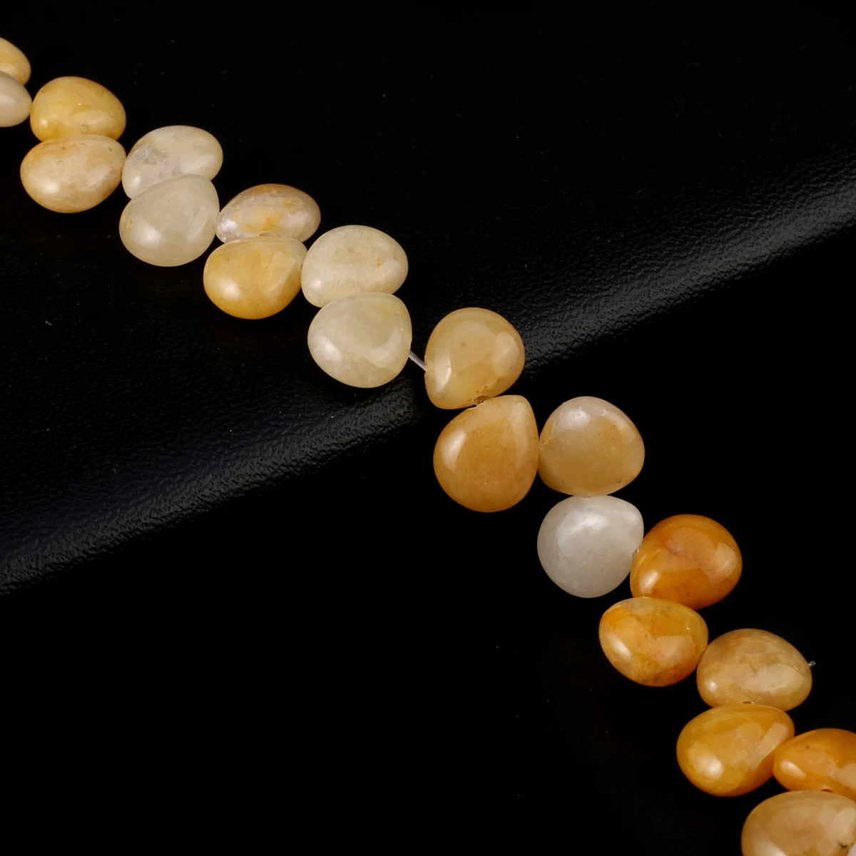 Guardian Gem Natural Stone, Yellow Jade, Water Drop Shaped Beaded Jewelry Making, DIY Necklace, Earrings, Bracelets, Accessories