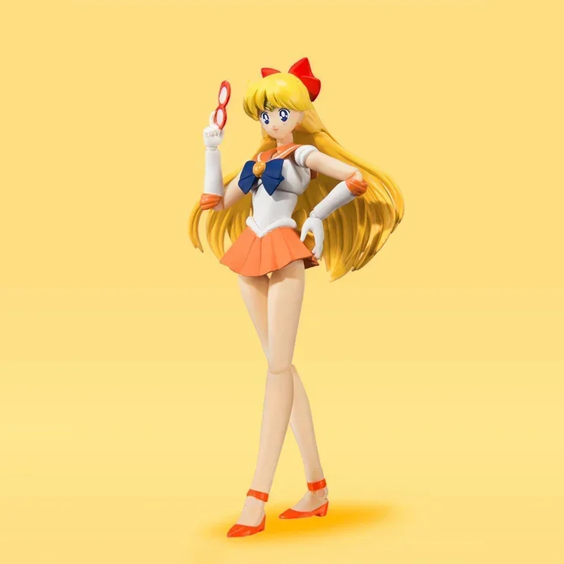 Auf Lager Bandai Original SHF Sailor Moon Figur Minako Aino Venus Anime Action-figuren Modell Spielzeug Sammeln Ornament Puppe Geschenke