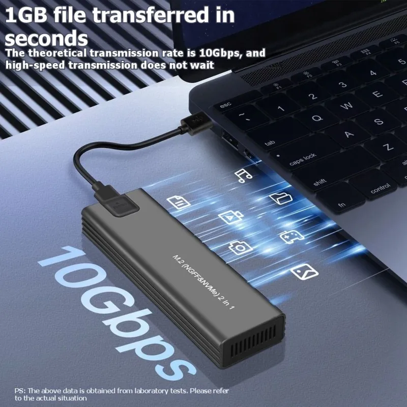[DTC4]TypeC3.1 Dual Protocol 10G Hard Disk Box NVMe/NGFF Dual Protocol Mobile Solid State Laptop Hard Disk Box