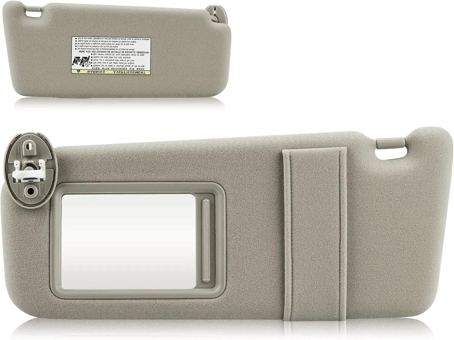 

Beige Left Sun Visor with Light for Toyota Venza 2009-2016 Sunroof Driver Side Replacement 74320-0T021-A1