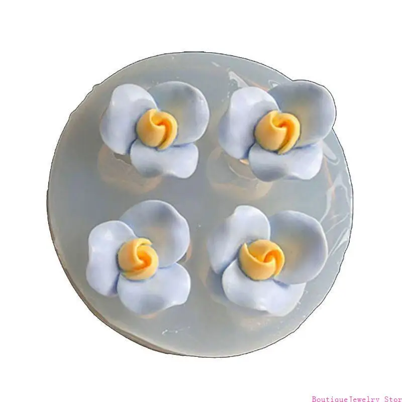 E1PE Camellia Cuckoo Rose Flower Epoxy Resin Mold Jewelry Silicone Casting Molds