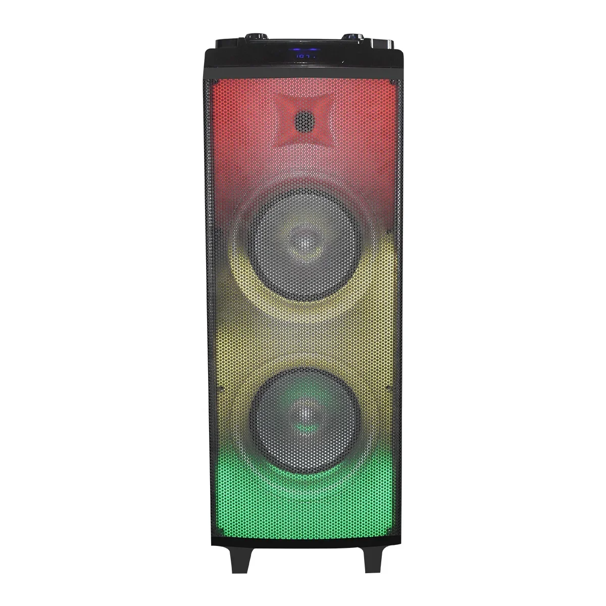 Private Wireless For PA DJ Karaoke Rechargeable PRO BT Portable with Fire Effect Light Speaker