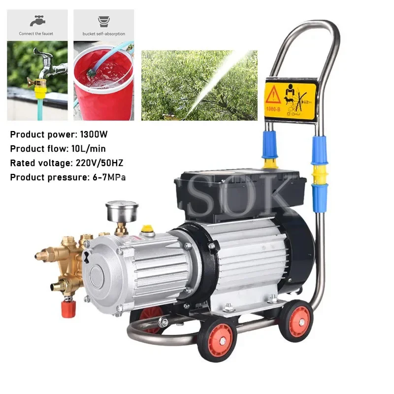 

220V High Pressure Washer Household Mobile Convenient Car Washing Machine Brush Pump Pure Copper High Power Car Wash Equipment