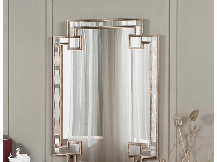 Neoclassical mirror decoration mirror foyer   makeup mirror wall decoration hanging  neoclassical postmodern