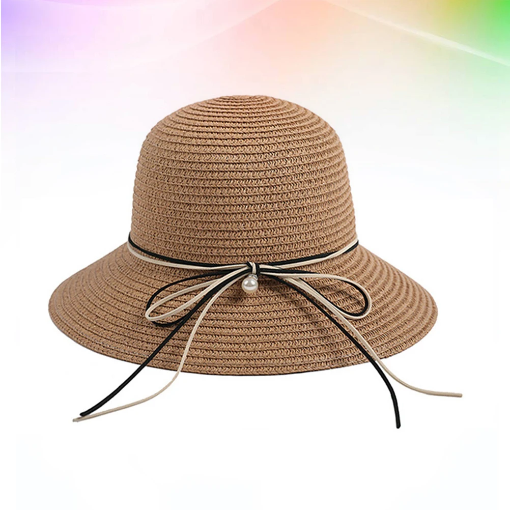 

Sun Visor Bucket Hat Wide Brim Straw Hats for Women Beach Hiking Fishing Sunscreen Travel Outdoor Activities Lightweight