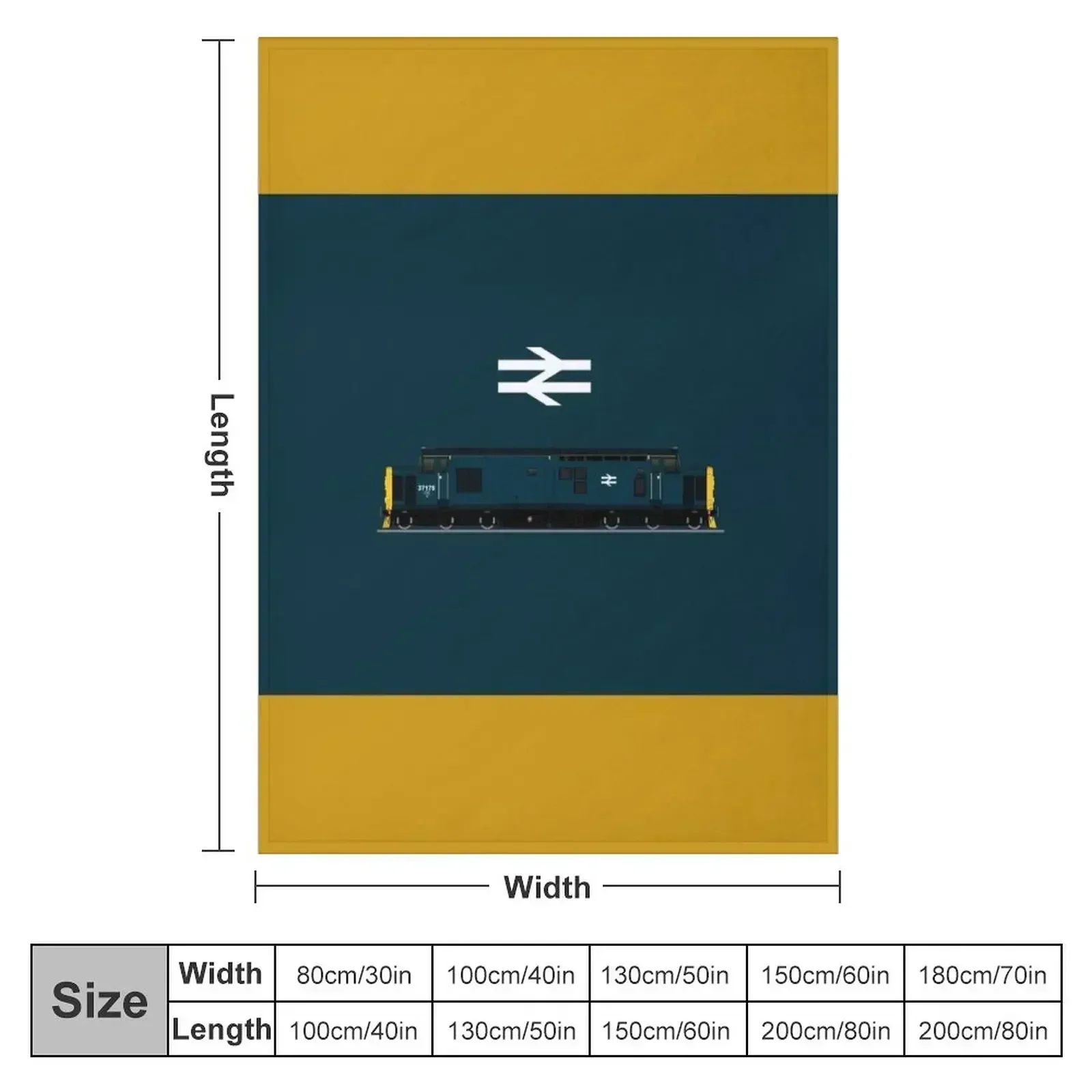 BR BLUE CLASS 37 LOCOMOTIVE Throw Blanket Hairys Extra Large Throw Luxury Thicken Flannel Fabric Blankets