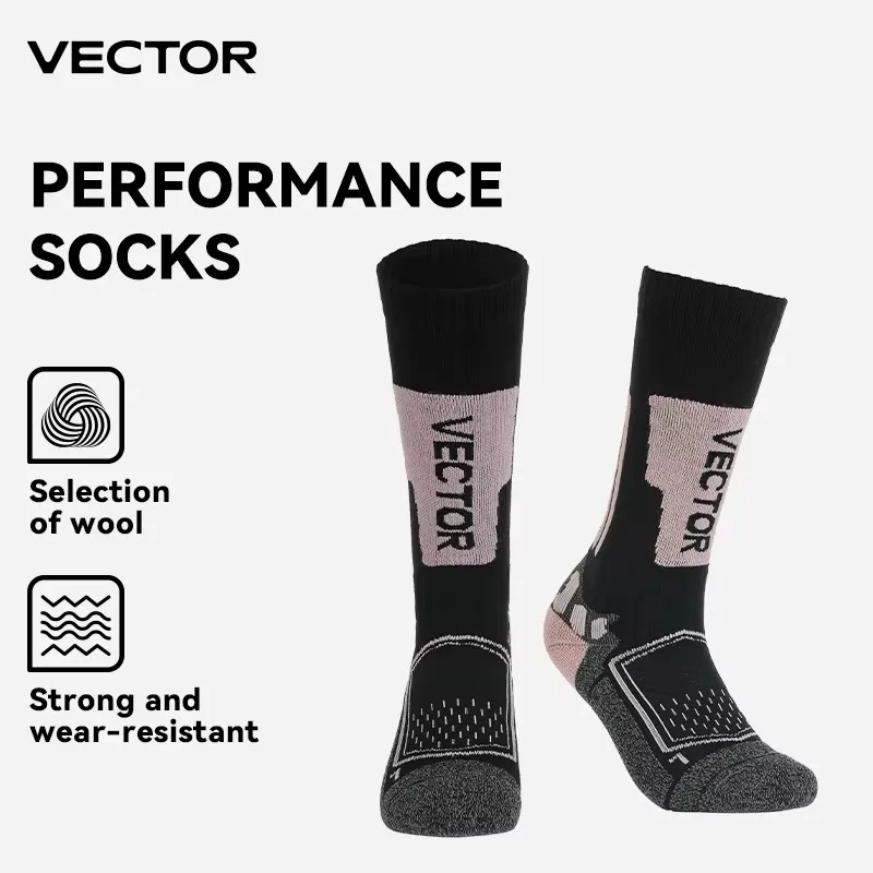 Winter Ski Socks Women Thermal Wool Long Ski Socks Snowboard Cycling Skiing Soccer Socks Thickened Sock 1 Pair