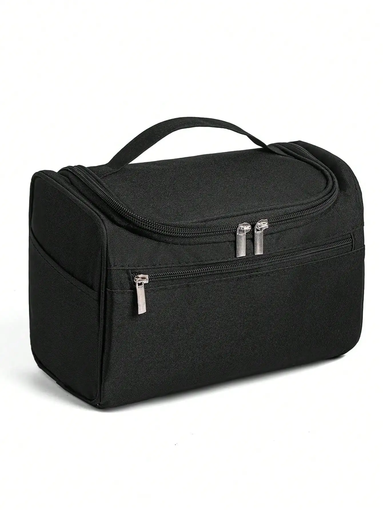 

25*17*13CM Large Capacity Makeup Toiletry Bag, Made Of Durable Oxford Cloth, Waterproof And Portable. Strong Storage Function With Handle And Hook, Lightweight And Convenient With Double-Sided Zipper. Main Compartment Fits Bottles, Toothbrush, Toothpaste,