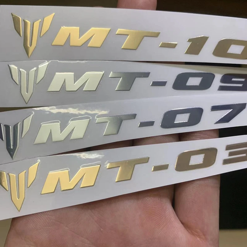 2pcs MT Motorcycle Metal Sticker For YAMAHA Mt-03 Mt-07 Mt-09 Mt-10 Motorcycle Personalized Sticker MT Logo Decorative Refit