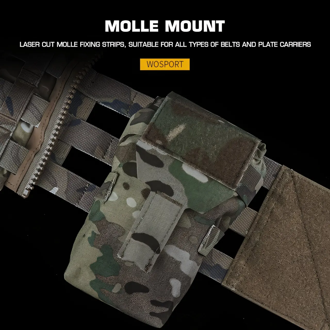 Wosport Small Vertical Medical Pouch Cordura MOLLE Quick Pull Removable Insert Organizer for Airsoft Training and Outdoor Use view 4