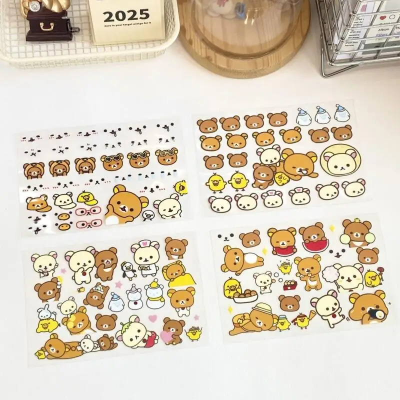 

Kawaii Rilakkuma Korilakkuma Water Bottle Transfer Sticker Cute Cartoon Desktop Luggage Sticker Waterproof Girls Birthday Gift