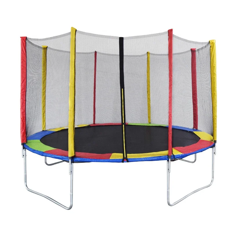 12FT Outdoor Big Safety Garden Trampoline with Tent for Adults and Kids