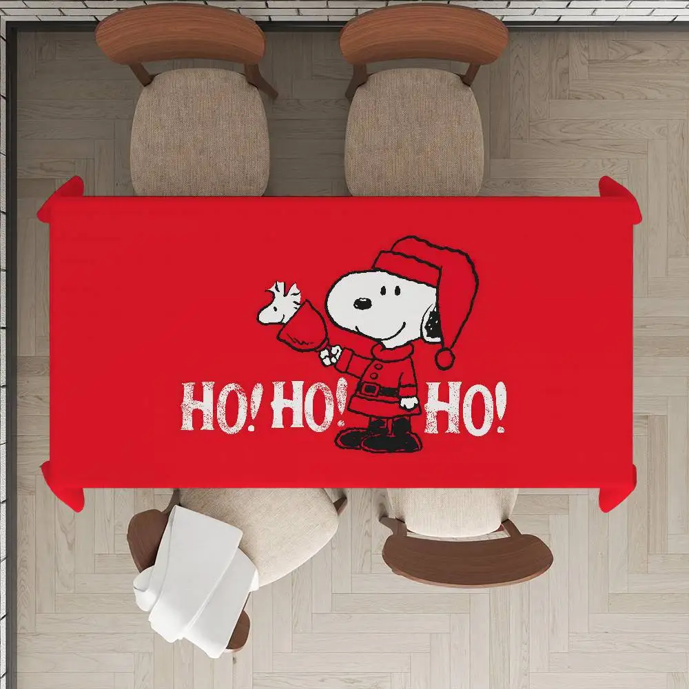 S-Snoopy Cartoon Table Cloth Polyester Print Waterproof Oilproof Rectangular Party Table Cover Tablecloth Picnic Mat