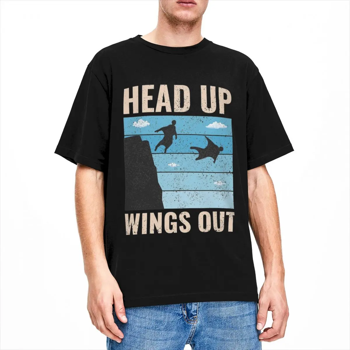 Mountain Wingsuit Flying Base Jumping Apparel Shirts for Men Women Wingsuiter Wingsuiting Skydiving Vintage Pure Cotton