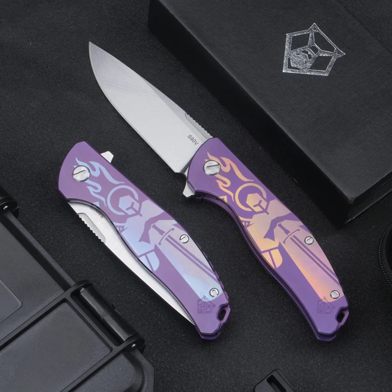 CPM ultra-high wear-resistant corrosion-resistant folding knife exquisite multi-functional portable knife
