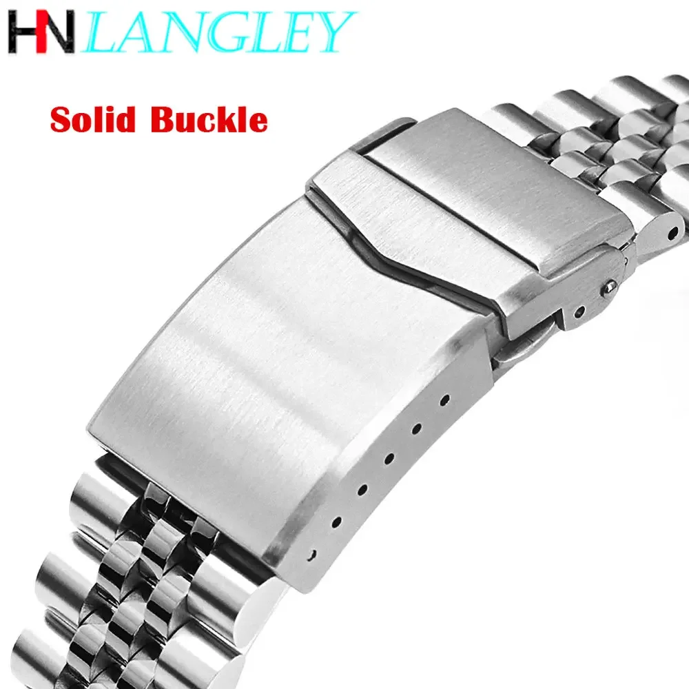 22mm Solid Stainless Steel for Jubilee Curved End Watchband for Seiko SRP777/773 SRPA21 for Water Ghost 2.5mm Link Pin Bracelet