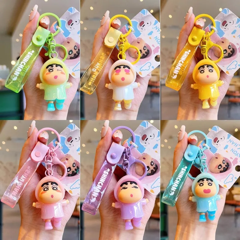 6 stijlen Anime Crayon Shin-chan Q Versie Action Figure PVC Model Auto sleutelhanger rugzak hanger decoratie Speelgoed Pop Geschenken