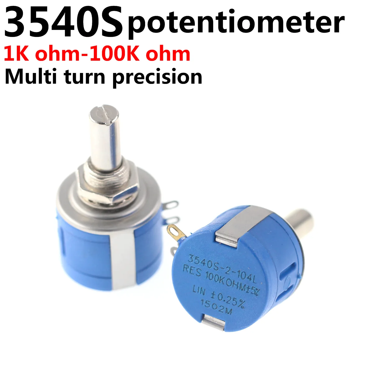 

2PCS Multi turn precision potentiometer 3540s WXD3-13B 3540 104 503 5K 10K 203 102 103 104 502