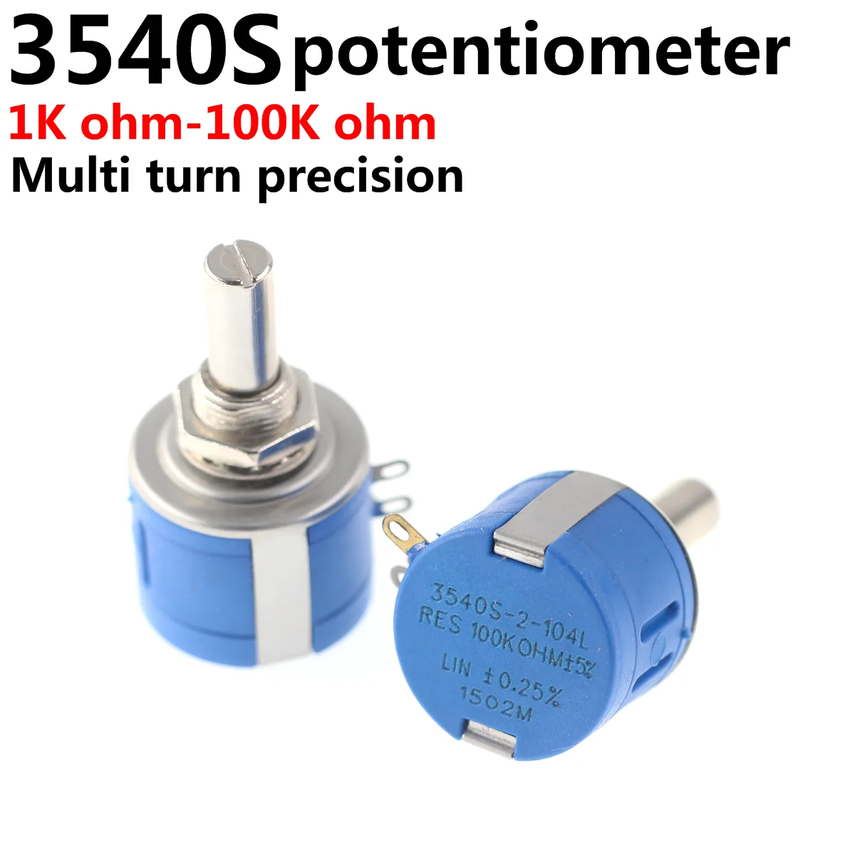 2PCS Multi turn precision potentiometer 3540s WXD3-13B 3540 104 503 5K 10K 203 102 103 104 502