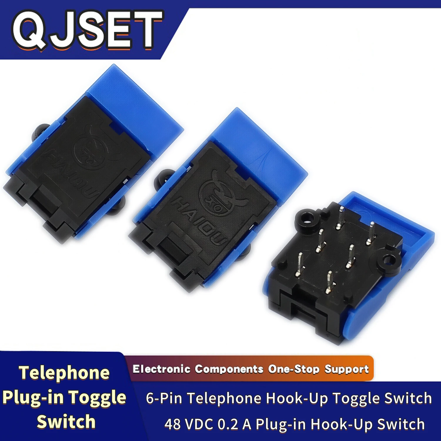 10Pcs Telephone Hook Switch 6Pin Reset  Intercom Doorbell Switch Button , Retainer Reed Switch Blade, Repair Parts for Telephone