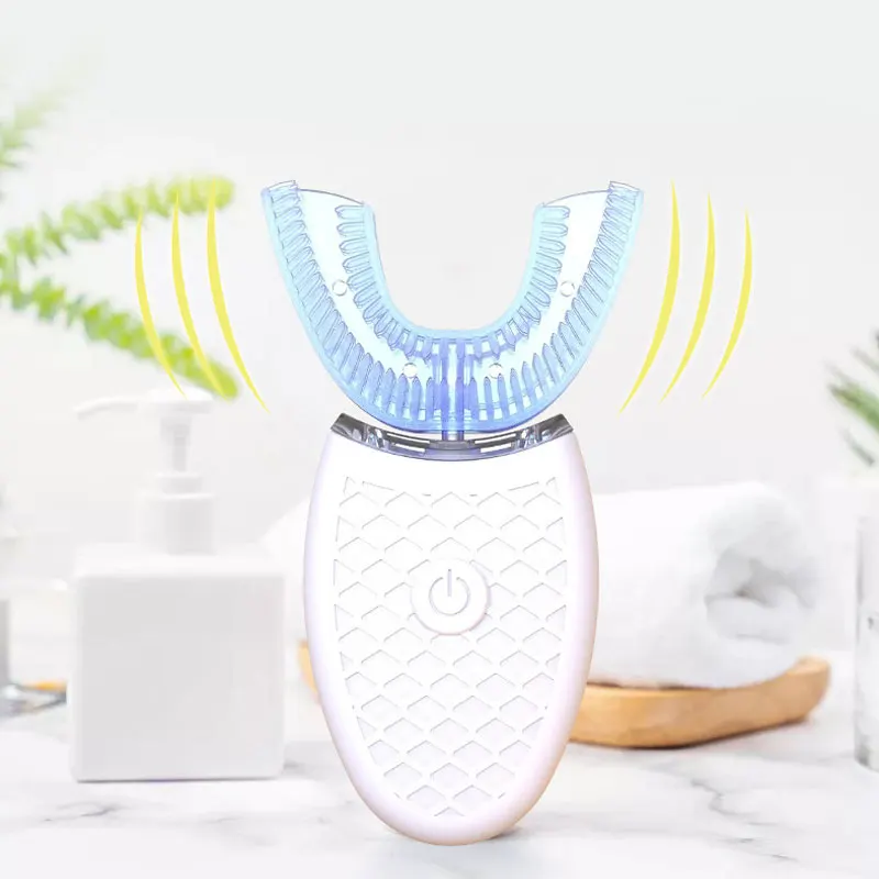 Wireless Charging U-shaped Adult Electric Toothbrush Ultrasonic Toothbrush 360 Degree Silicone Waterproof Vibration Toothbrush