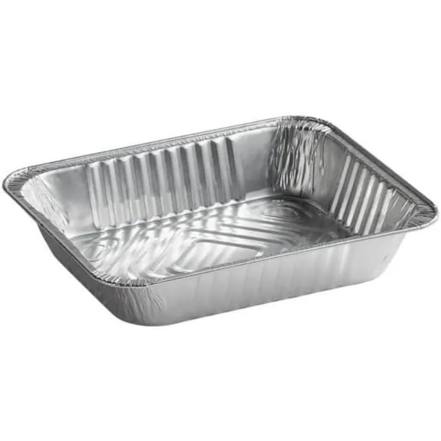 9 × 13 مقالي ألومنيوم عادية نصف الحجم يمكن التخلص منها فقط على طول 3 قطع أدوات تقديم كهدية: مثالية للخبز والتحميص: