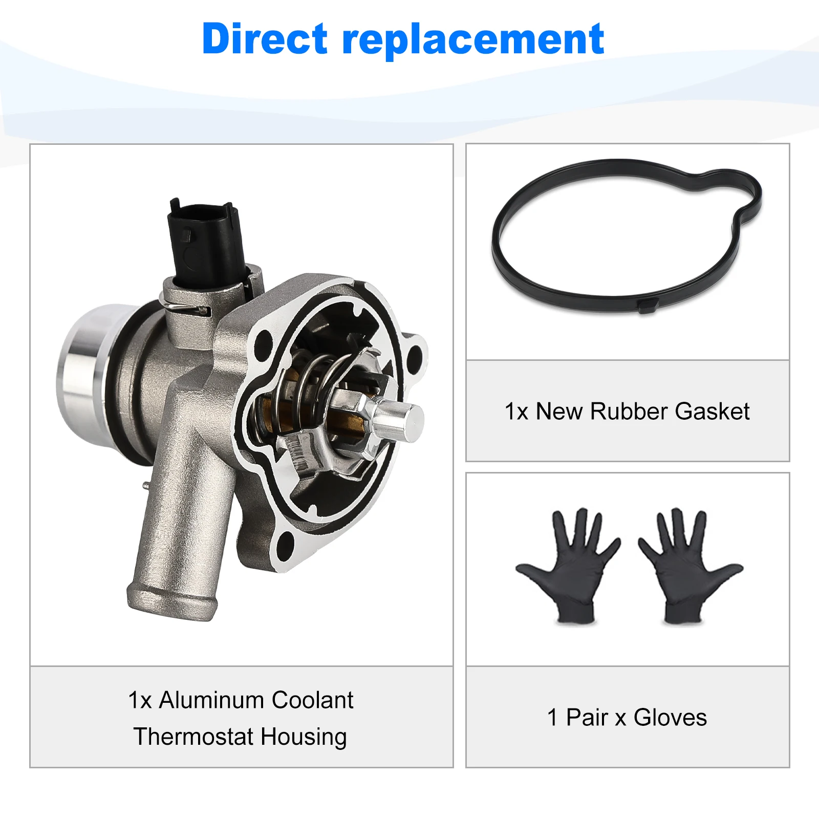 Aluminum Engine Coolant Thermostat Housing Assembly For Chevy