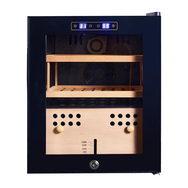 

Офисный/Домашний Хьюмидор для сигар с контролем влажности и температуры, из кедра, с воздушным охлаждением, для постоянной температуры и влажности, вместимостью 100 сигар