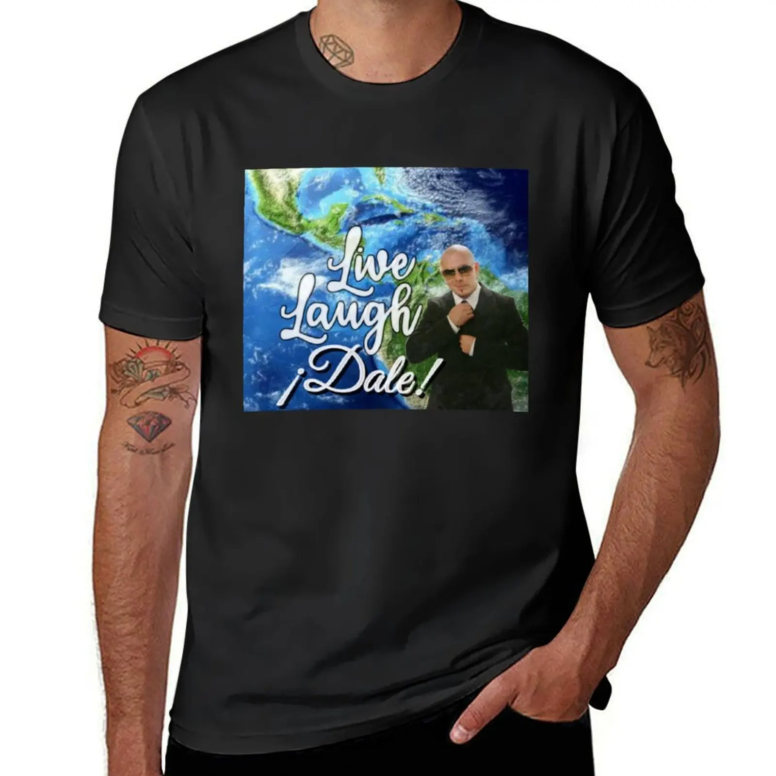 

Pitbull Live Laugh Dale! T-Shirt blue lock custom t shirt anime clothes anime shirts men