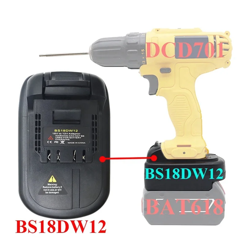 

Classy-BS18DW12 Adapter Converter For 18V Li- Battery For 12V 10.8V Tool