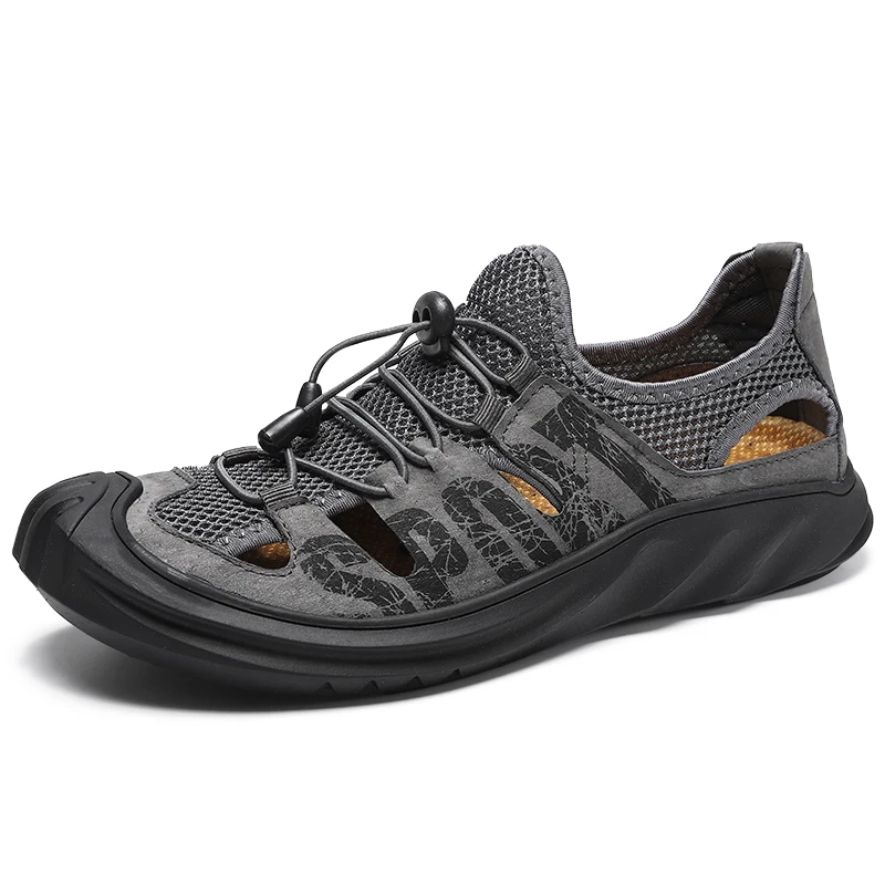 slip-on-sandals-for-men-summer-outdoor-genuine-leather-mesh-shoes-breathable-leather-sandals-clogs-hiking-shoes-men's-mesh