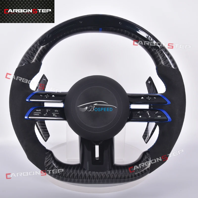 

Upgrade Leather Carbon Fiber Led Steering Wheel For Mercedes Benz W205 AMG W212 W213 CLA C300 W211 W222 W221 C Class W204 GLK350