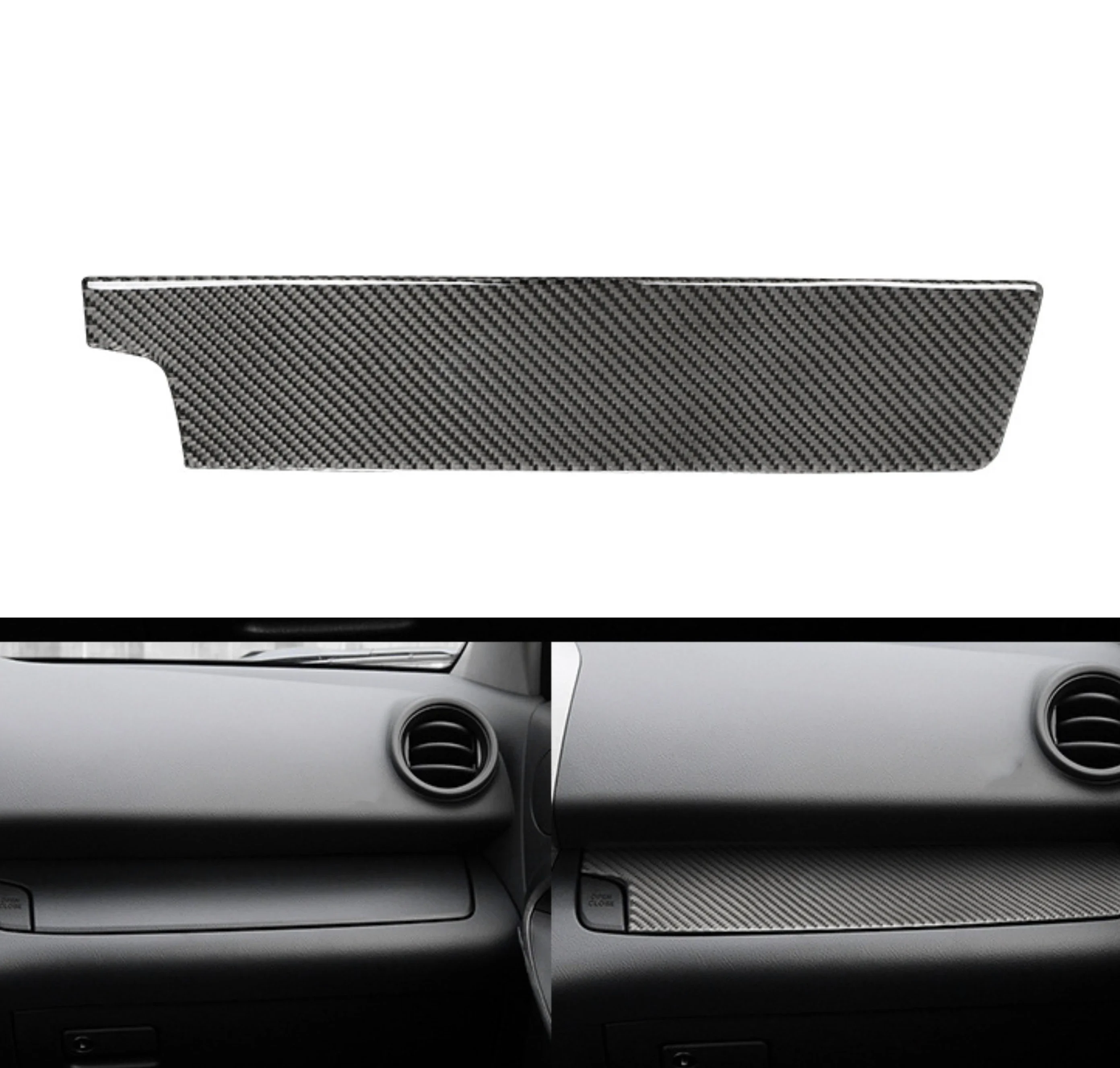 For Toyota Rav4 RAV 4 2006 2007 2008 2009 2010 2011 2012 Carbon Fiber Car Center Control Copilot Dashboard Panel Cover Trim