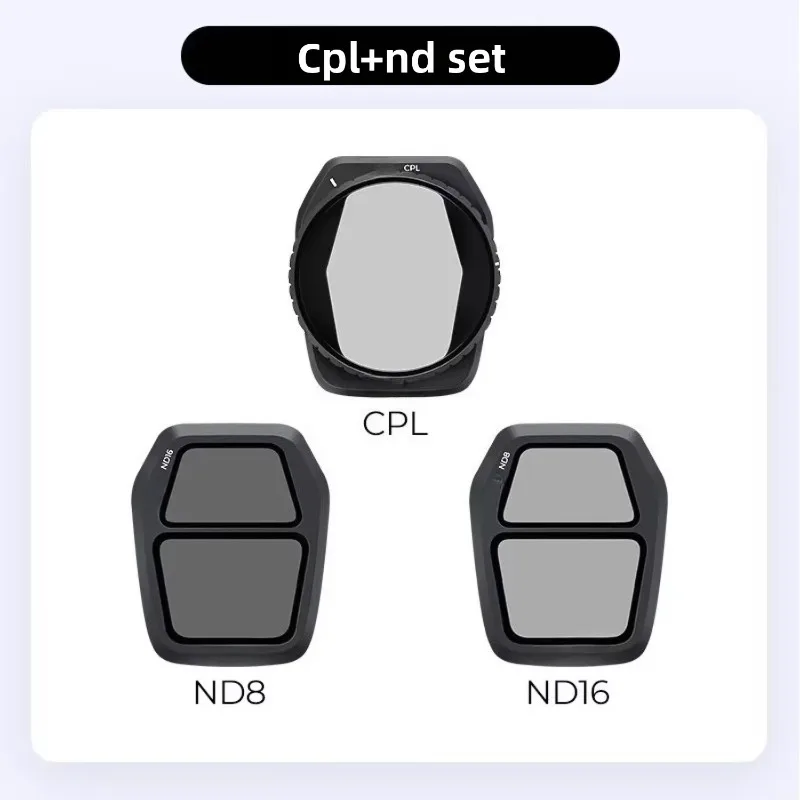 Professional Filter Kit Compatible With  Air 3S Drone Includes Nd8 16 32 64 Uv Protection Cpl Polarizer And Graduated Lens