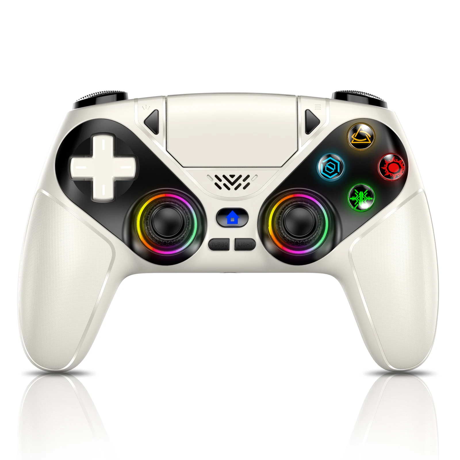 Voor PlayStation 5 draadloze controller, RGB Light Gamepad, met Turbo Dual Sense Vibrate Programming Gaming Controller PS5Console