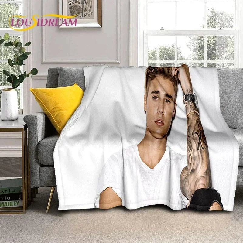 

Popular Singer Justin Bieber JBiebs Blanket,Soft Throw Blanket for Home Bedroom Bed Sofa Picnic Travel Office Cover Blanket Kids