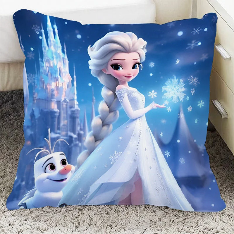 Frozen Princess Aisha Pillow Cover Soft and comfortable Living Room Sofa Cushion Cover Bedroom Room Home Decoration