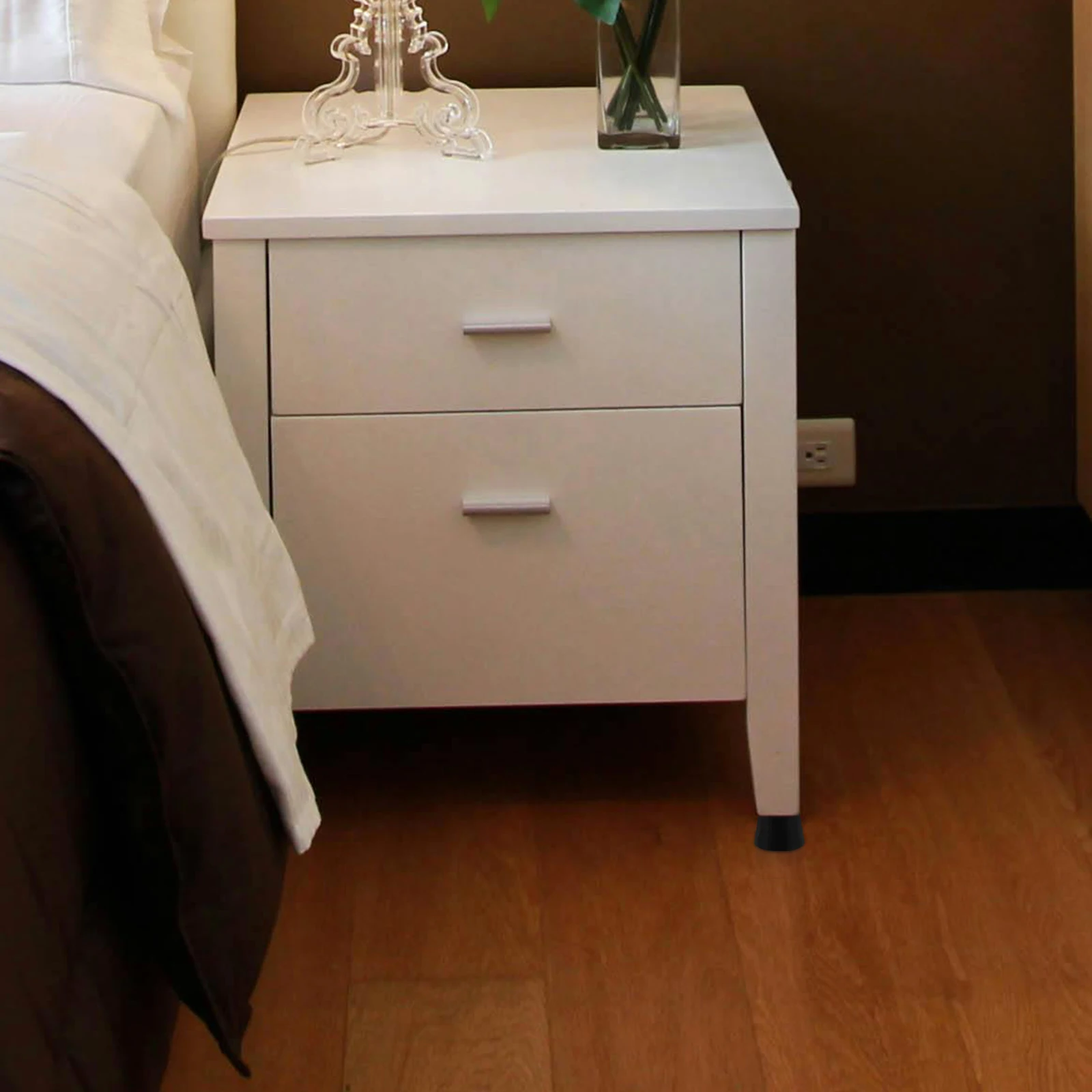 

10pcs Anti-slip Rubber Pads Noise Reduction Vibration Furniture Sliders Chair Floor Protectors Screw Holes Washer Leveling Feet