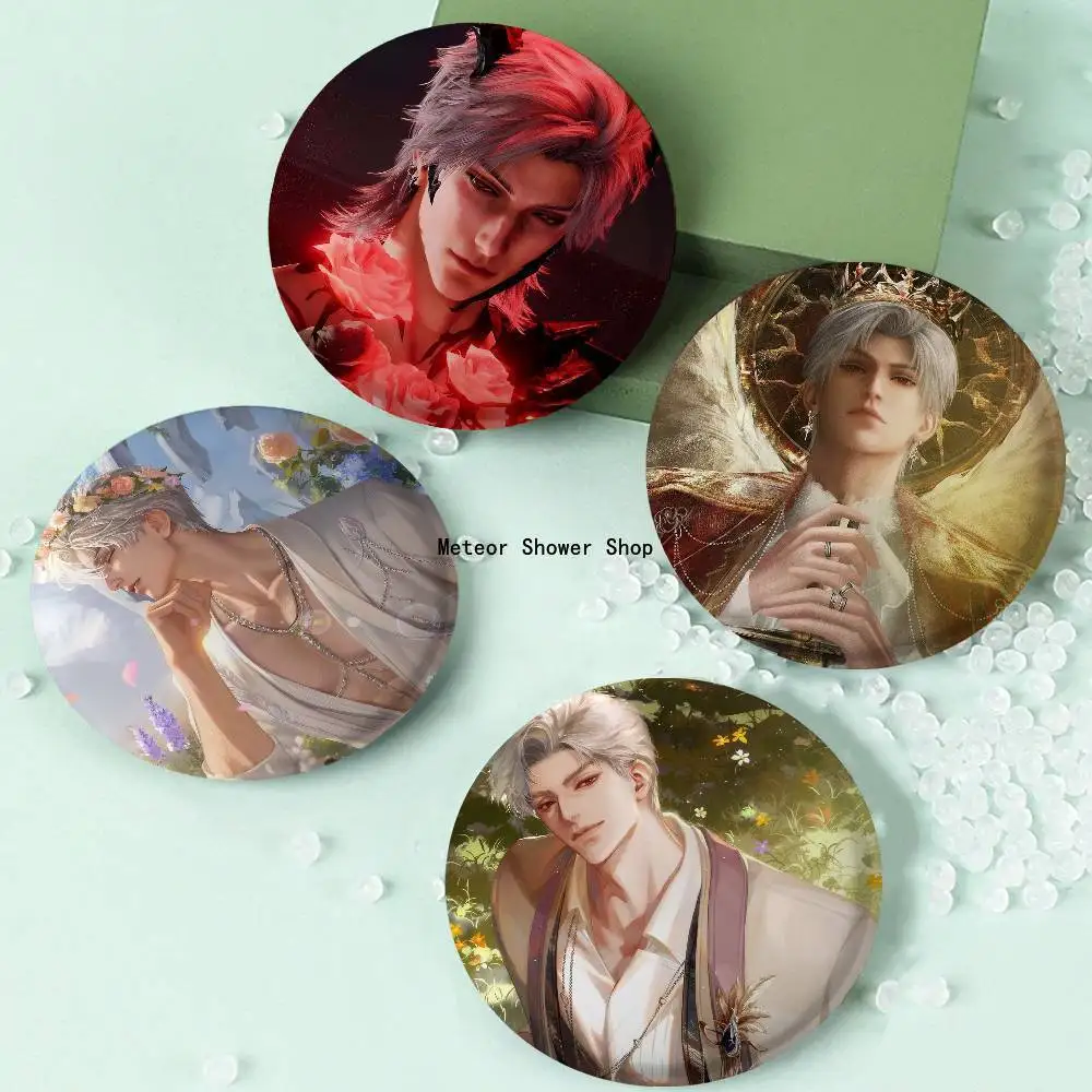 Sylus Love Game Love And Deepspace Badges Anime Round Laser Badge Cartoon Brooch Clothes Backpack Accessories Lapel #3