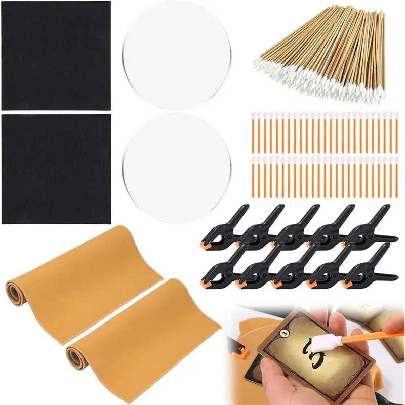 

Daily Sale 1 Set Card Cleaning Kits, Premium Trading Card Cleaning Set, And Card Cleaning & Flattening/Restoration Set