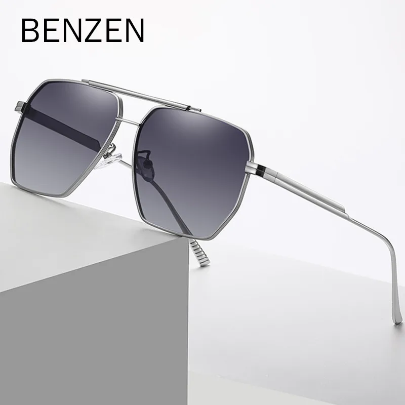 

BENZEN Polarized Men's Sunglasses Fashion Aviation Night Vision Driving Sun Glasses Male Vintage Pilot Women Shades UV 400 9655