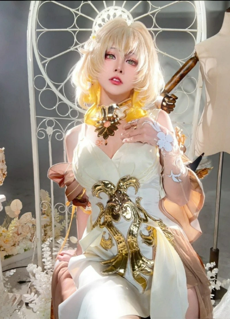 IN STOCK 2025 Game Honkai Star Rail Aglaea Cosplay Costume Full Set Uniform Outfi Aglaea Cosplay Wig Shoes Props Costume disfraz