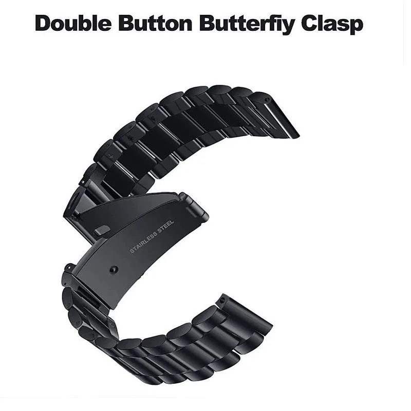 Correa 22มม.สายนาฬิกาสแตนเลสสายรัดเหล็กสำหรับ Ticwatch E3/Pro 3 Ultra Gps/Pro X/2020 4G/LTE/GTX/E2/S2/GTH สร้อยข้อมือ