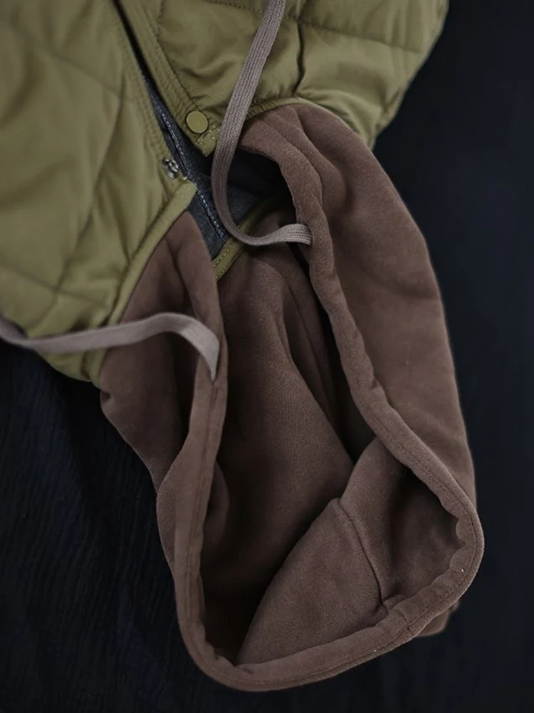 Parkas longs en coton rembourré coréen, vêtements de neige ultralégers, parkas à poitrine unique, vêtements combinés, hiver