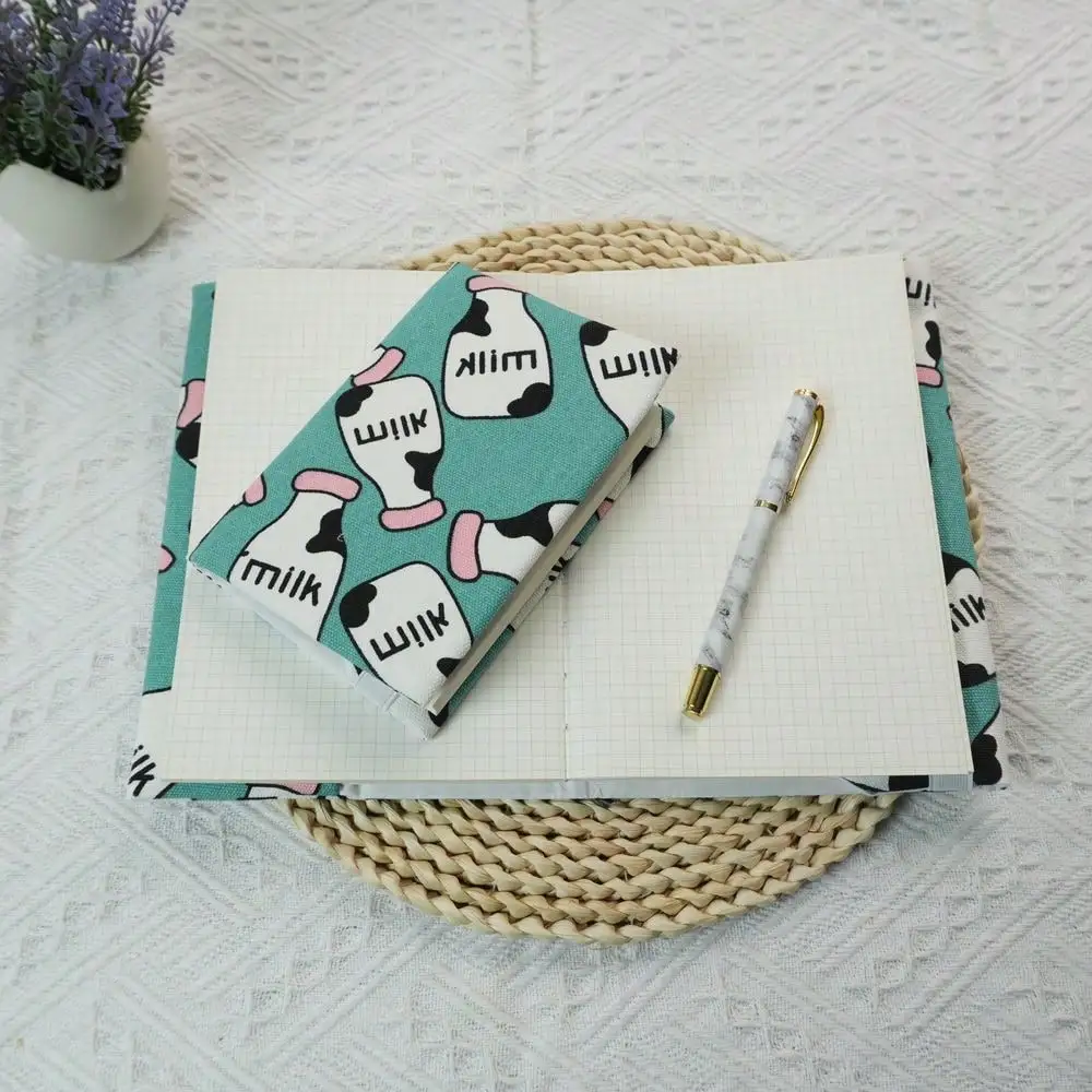 

Fromthenon 1PC A5 A6 Weeks Milk Bottle Cloth Book Cover Planner Case Cover Protective Shell Protector Office Stationery Supplies