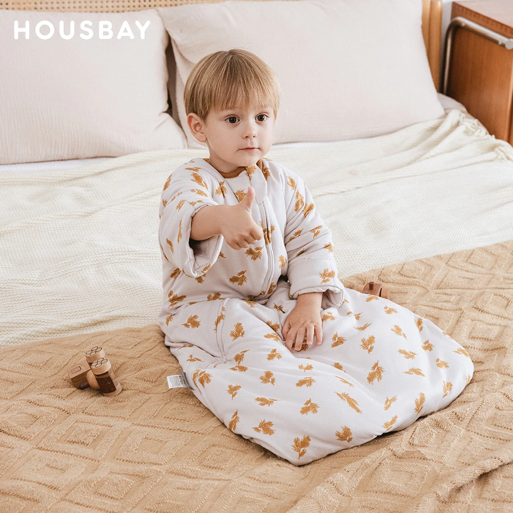 Sleeping Bag Anti-Kick Quilt For Baby Pure Cotton Breathable And Sweat-Free Adjustable Length Bag For Winter And Spring Use