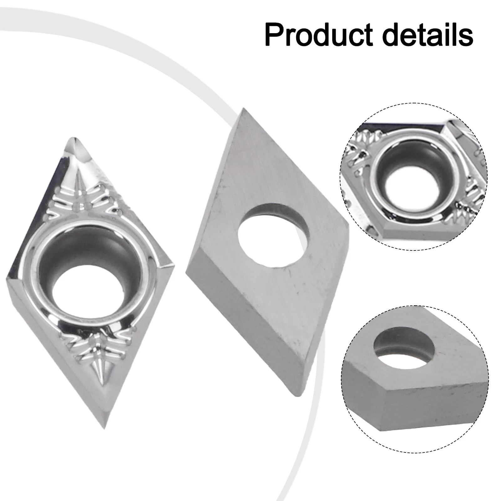 Practical Carbide Lathe Insert Replacement 10pcs Aluminum Inserts Professional For Aluminum For Turning Cutting